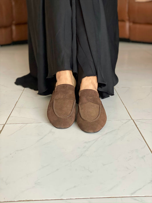 Camilla : Mules femme Daim cuir