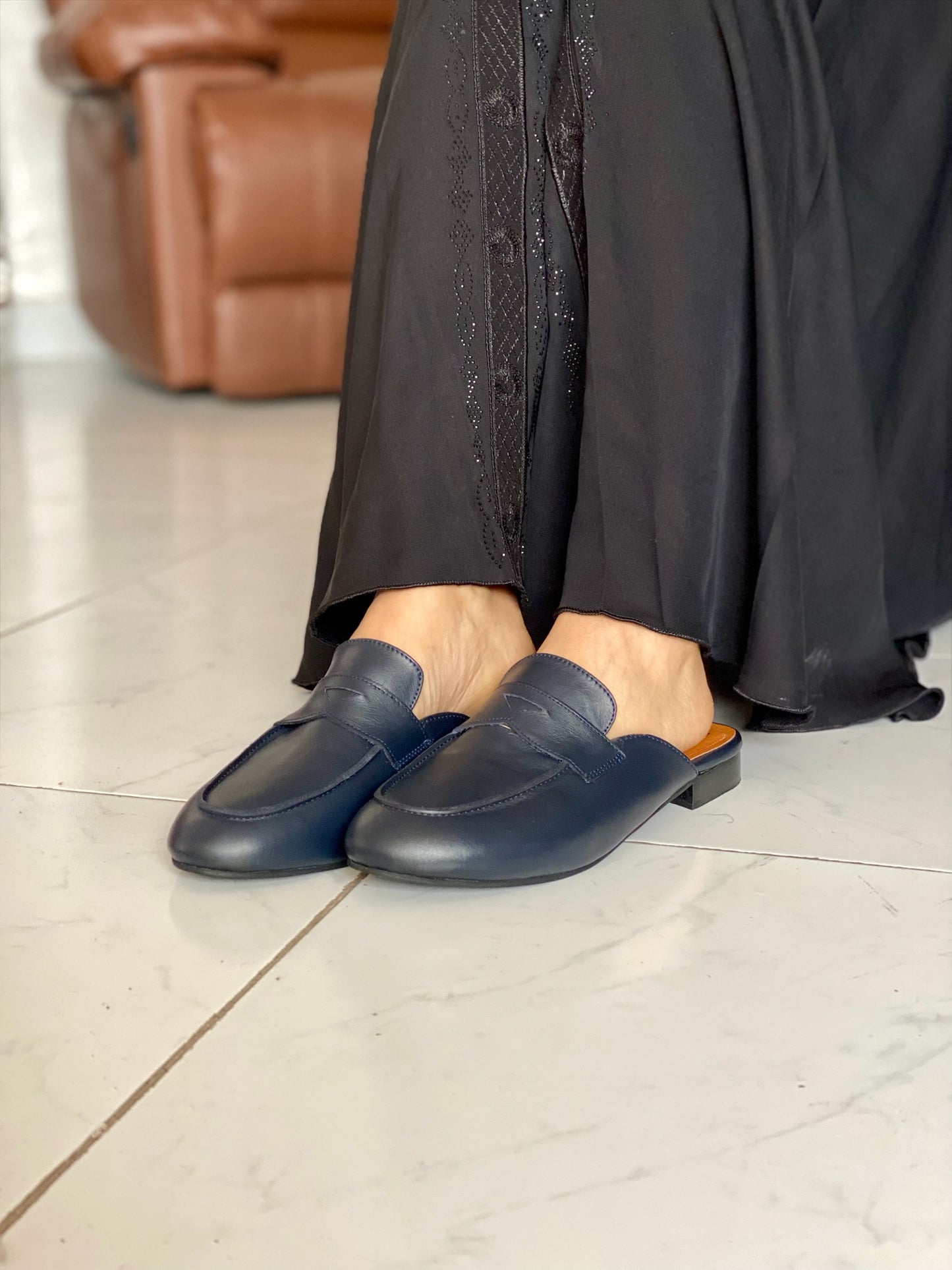 Camilla : Mules femme cuir