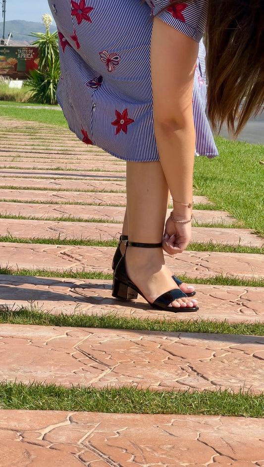 Solena : Talon Femme Noir-beige