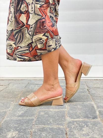 Solena : Talon femme Noir-beige