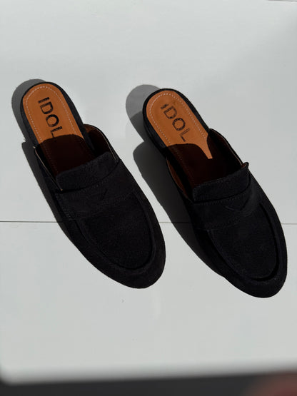 Camilla : Mules femme Daim cuir