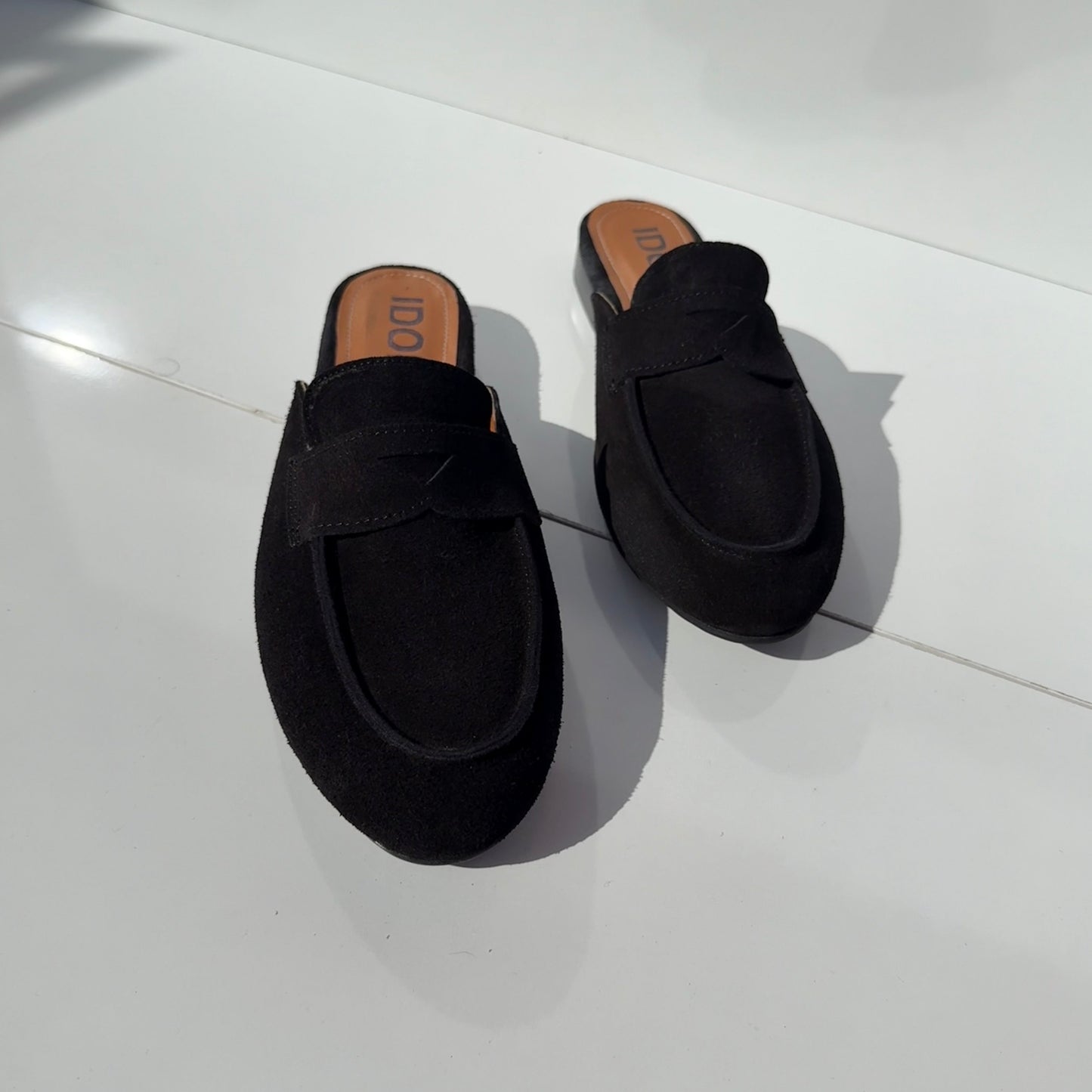 Camilla : Mules femme Daim cuir