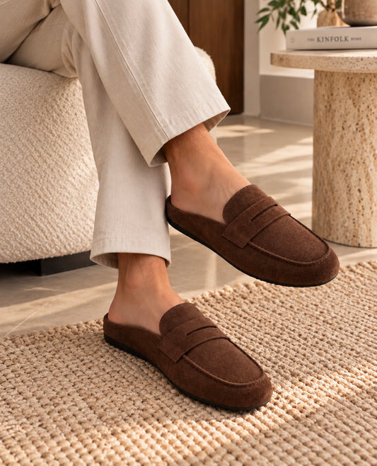 Pantoufles style mocassin