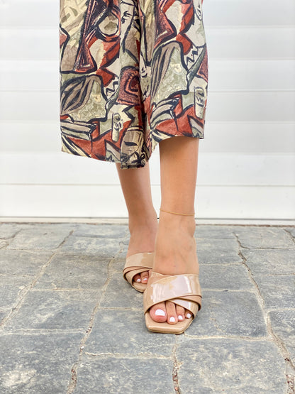 Solena : Talon femme Noir-beige
