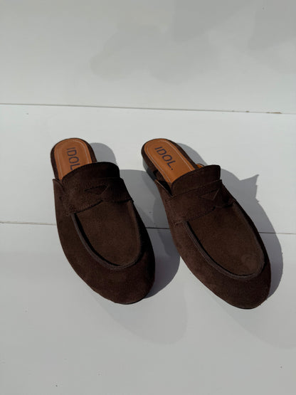 Camilla : Mules femme Daim cuir