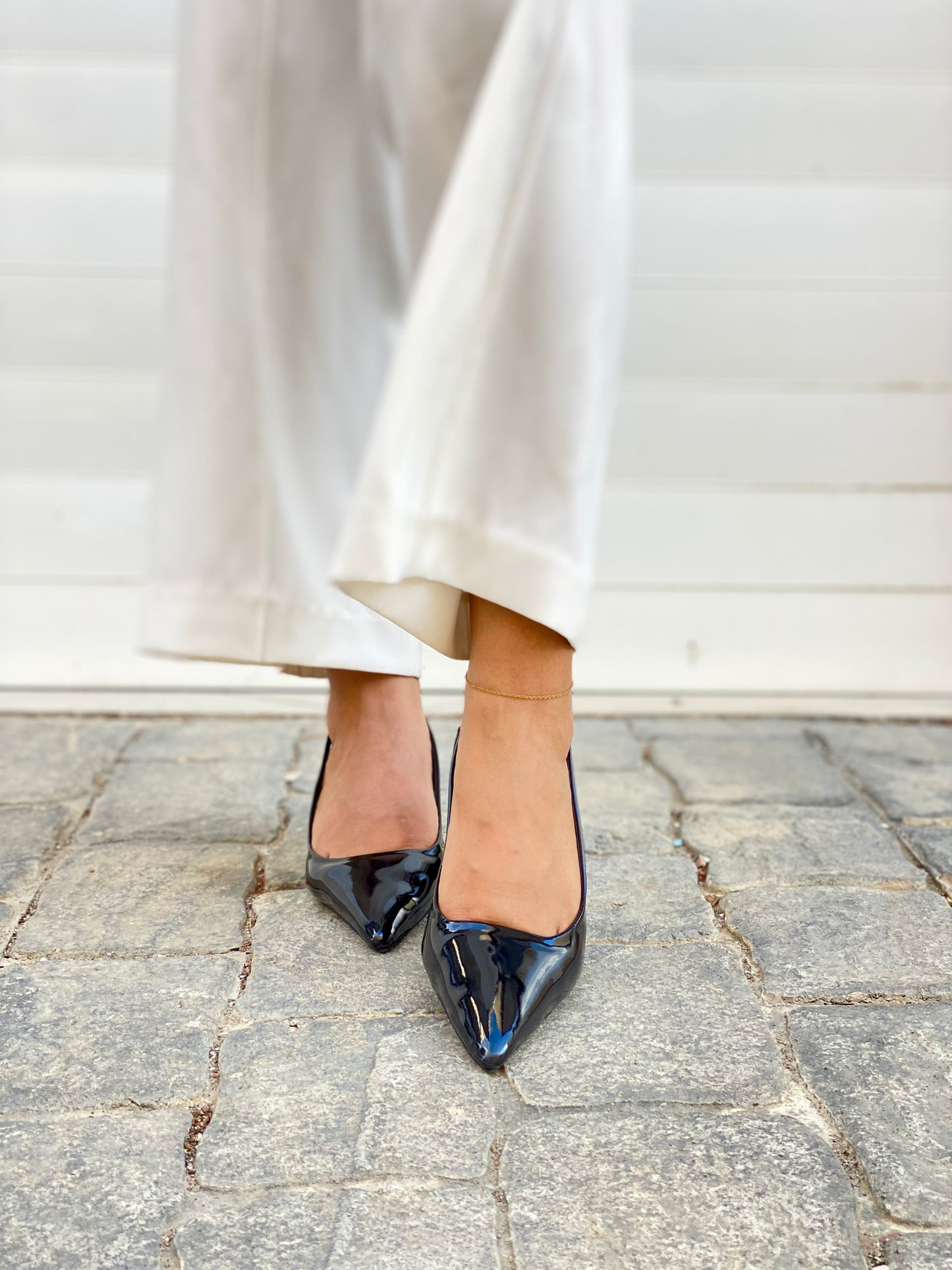 Amelia : Escarpin Femmes Blanc et Noir