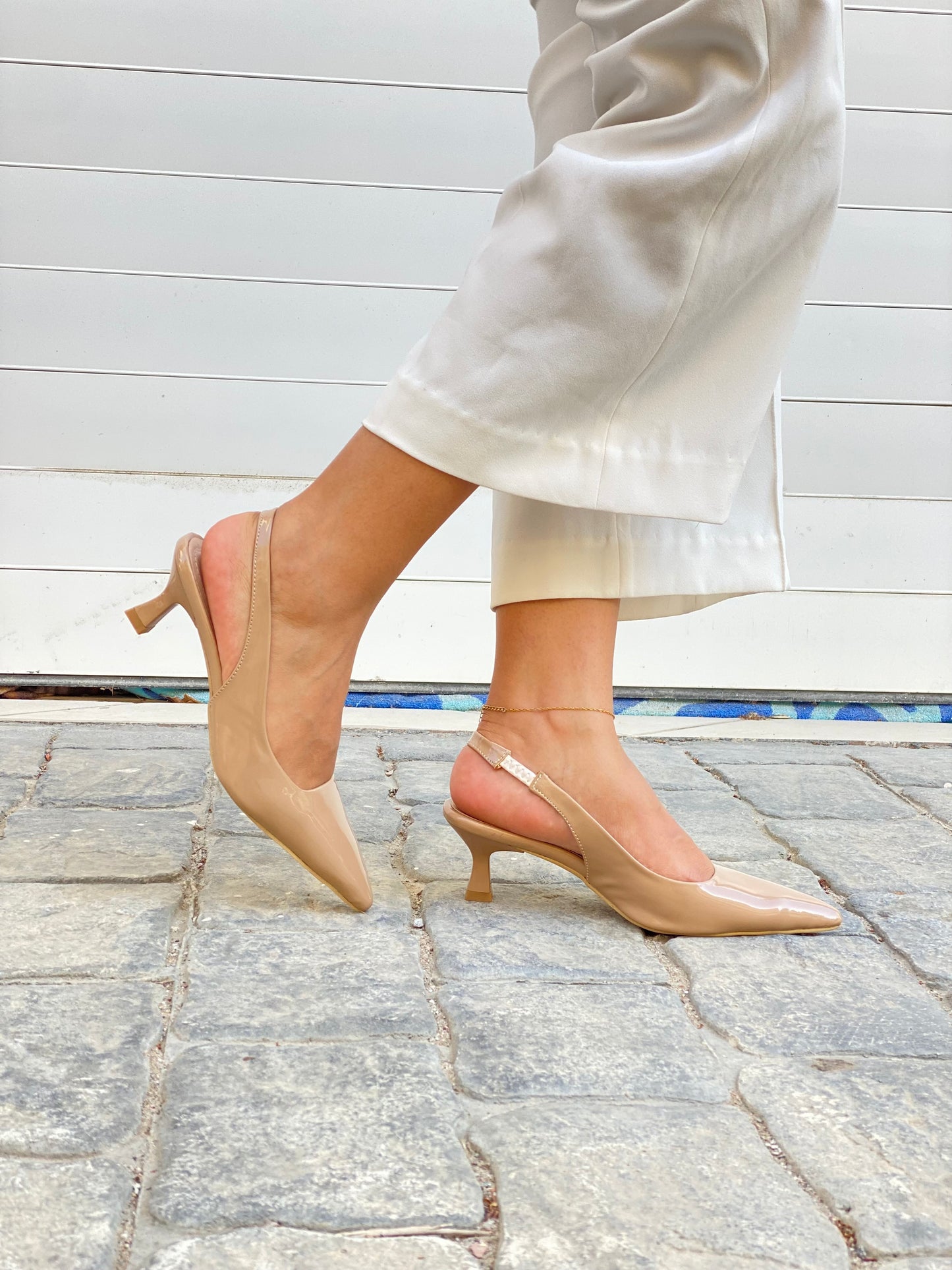 Amelia : Escarpin Femmes Blanc et Noir