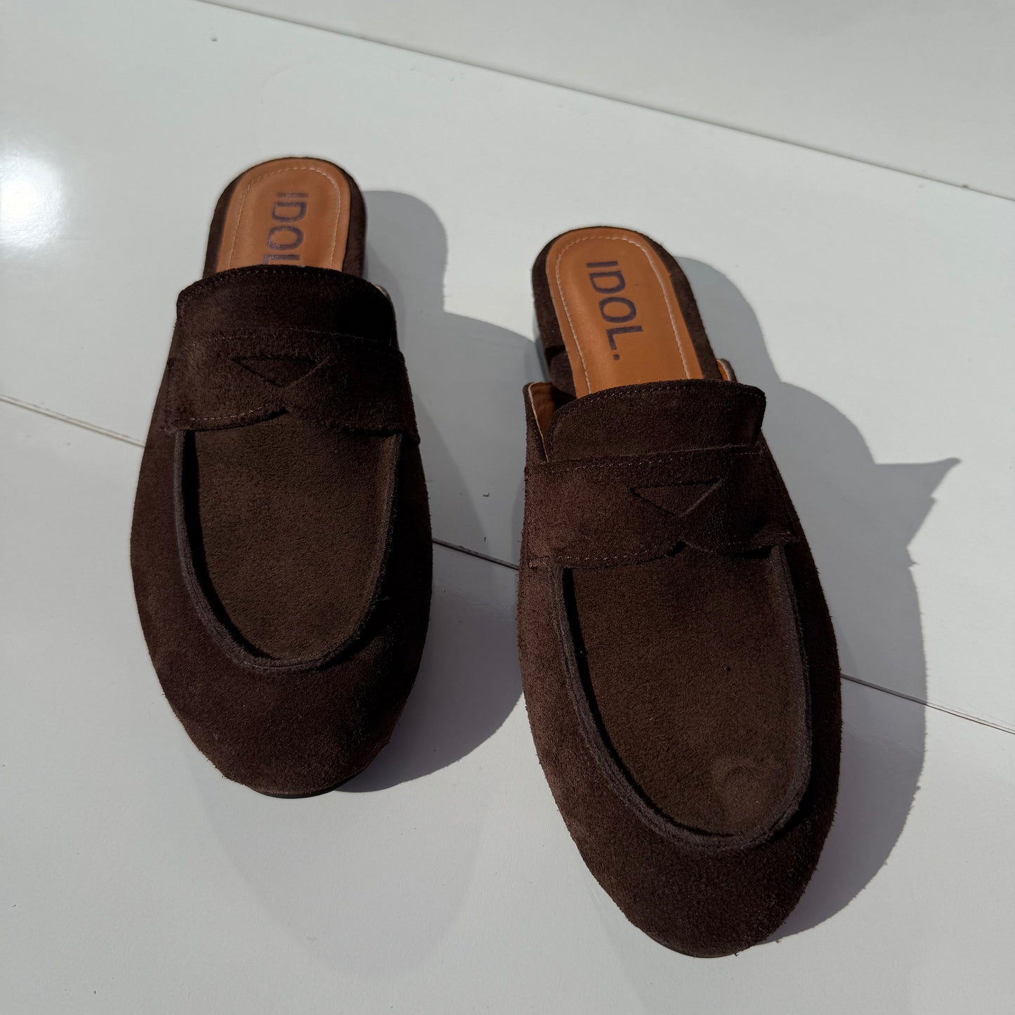 Camilla : Mules femme Daim cuir