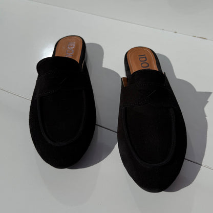 Camilla : Mules femme Daim cuir