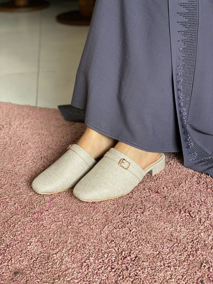 Camilla : Mules femme tissu