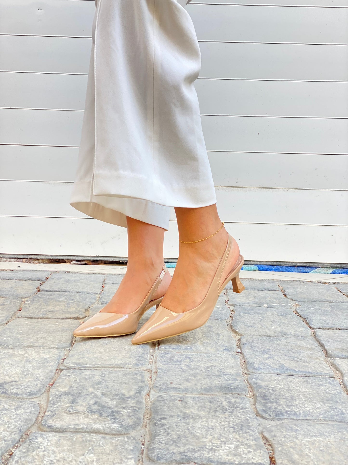 Amelia : Escarpin Femmes Blanc et Noir