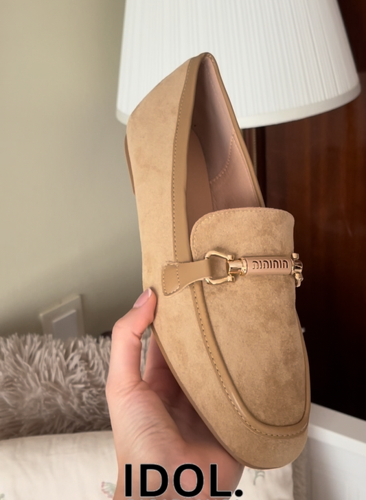 Amorette – Mocassin en Daim marron