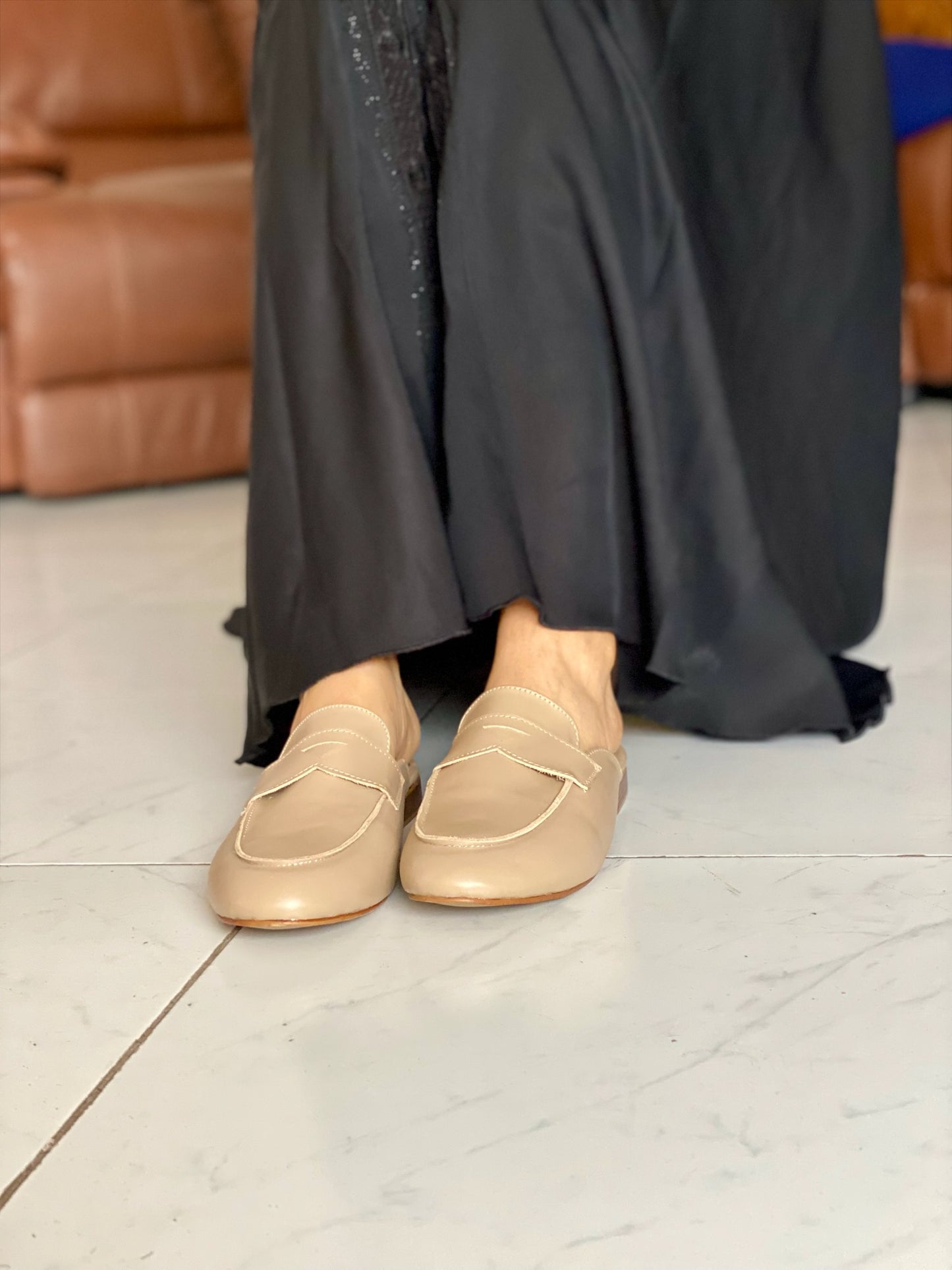 Camilla : Mules femme cuir