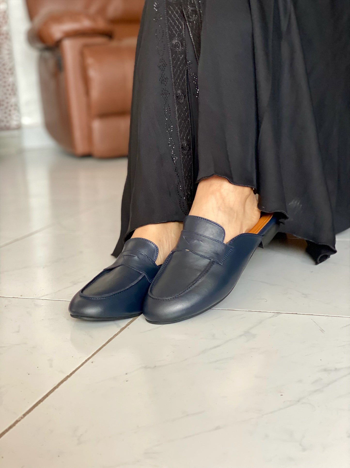Camilla : Mules femme cuir